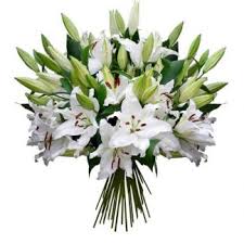 Foto de Gran Ramo de 12 lilium blancos perfumados 